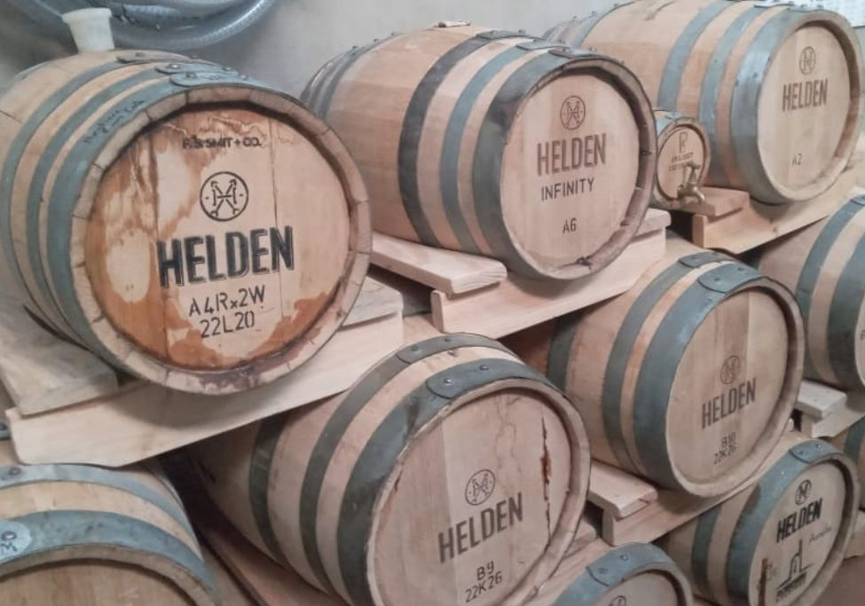 Helden Distillery oak casks
